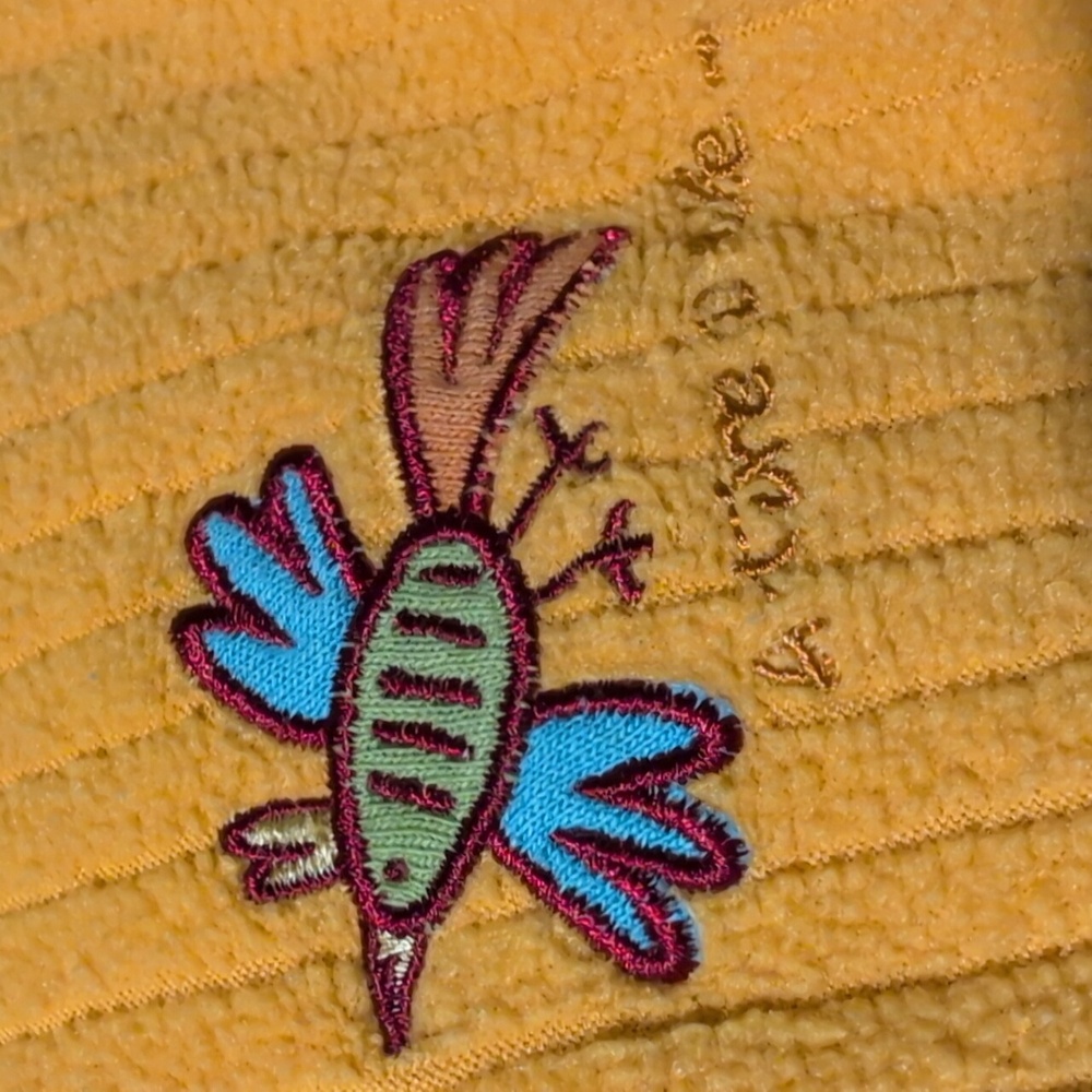 La Compagnie des Petits Kids Yellow Ribbed Lightweight Fleece Jacket Size 6 - Picture 5 of 9